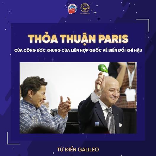 THỎA THUẬN PARIS CỦA CÔNG ƯỚC KHUNG CỦA LIÊN HỢP QUỐC VỀ BIẾN ĐỔI KHÍ HẬU