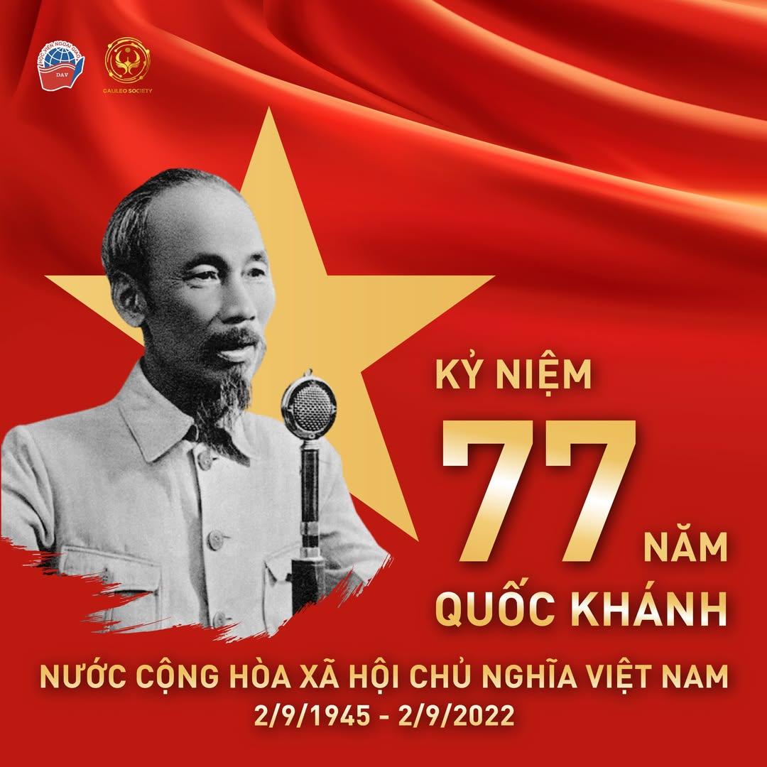 KỶ NIỆM 77 NĂM QUỐC KHÁNH NƯỚC CỘNG HÒA XÃ HỘI CHỦ NGHĨA VIỆT NAM (2/9/1945 - 2/9/2022)