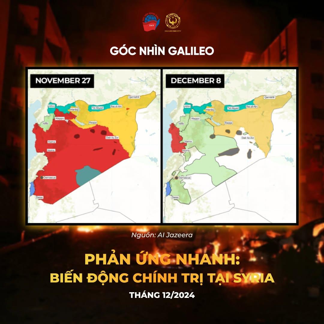PHẢN ỨNG NHANH: BIẾN ĐỘNG CHÍNH TRỊ TẠI SYRIA (THÁNG 12/2024)