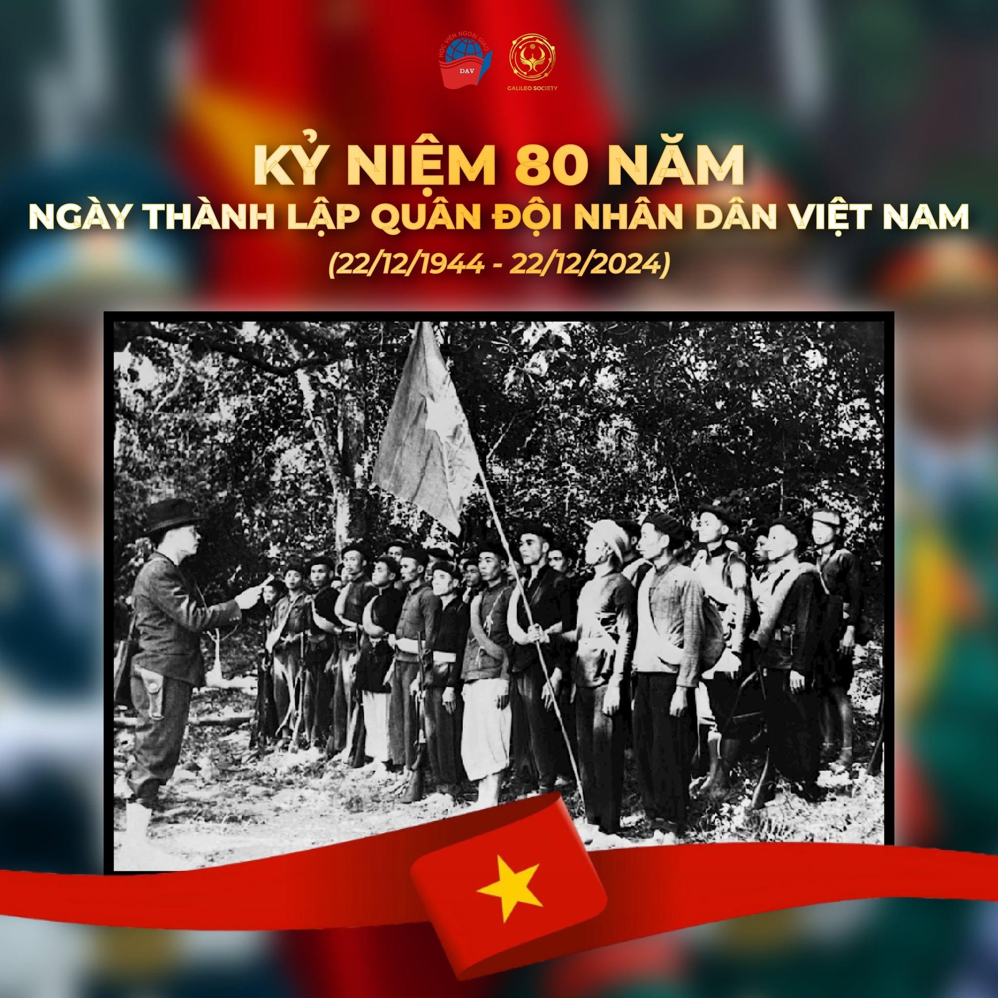 KỶ NIỆM 80 NĂM NGÀY THÀNH LẬP QUÂN ĐỘI NHÂN DÂN VIỆT NAM (22/12/1944 - 22/12/2024)